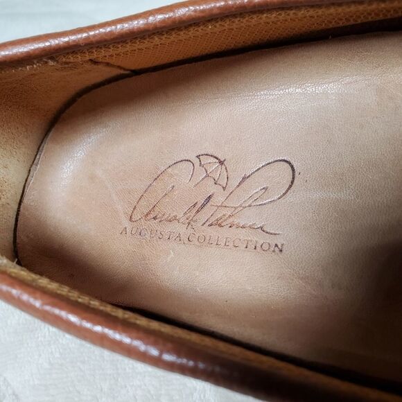 Arnold Palmer Mens Tan Brown Leather Loafers Made in Brazil Size 10M - Picture 4 of 9
